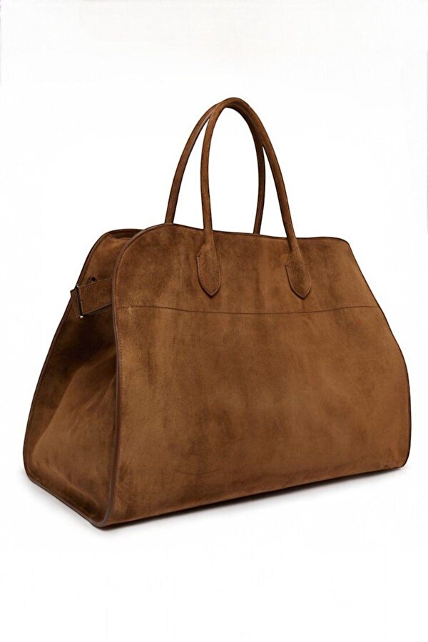 BAHELS Kadın Viral Camel Büyük Boy Süet Çanta