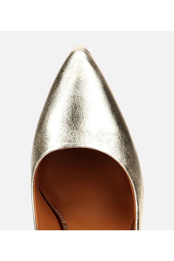 Hotiç Kadın Deri Gold Yüksek Topuklu Stiletto