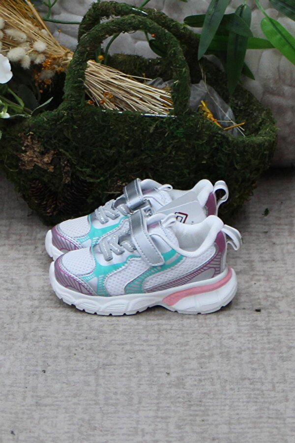 Fort Cool Adam Gümüş Anatomik Rahat Hafif Kız Çocuk Ayakkabı