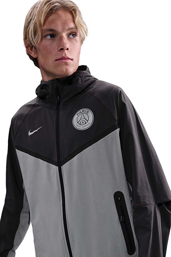 Nike PSG M NK TCH WVN WR FZ JK GRI Erkek Fermuarlı Sweatshirt