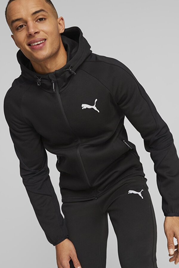 Puma EVOSTRIPE Full-Zip Hoodie BLACK Man 060