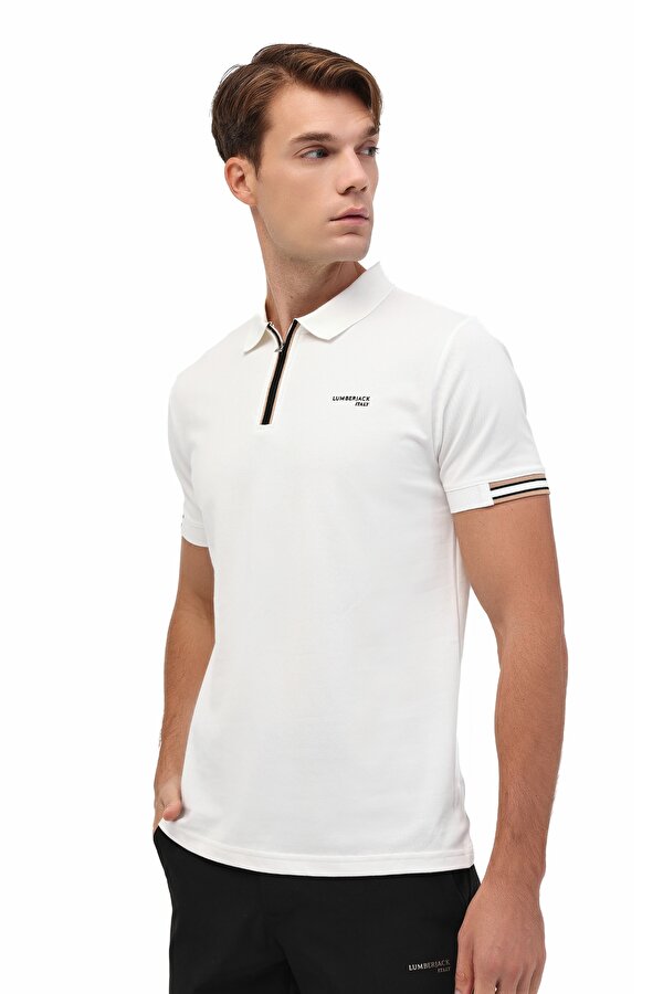 Lumberjack ML FRANKY 12BA-111 5PR Ekru Erkek Kısa Kol T-Shirt