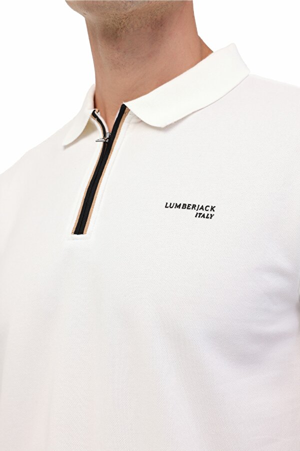 Lumberjack ML FRANKY 12BA-111 5PR Ekru Erkek Kısa Kol T-Shirt