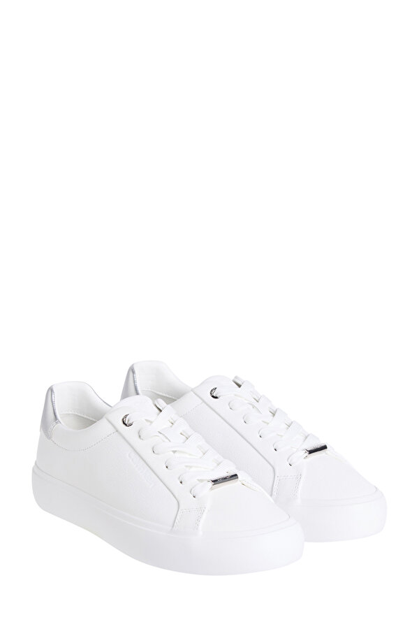 LACE UP SNEAKER W/SILVER Beyaz Kadın Sneaker - Görsel 3