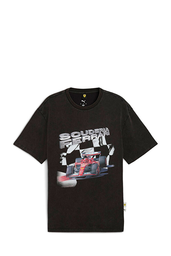 Puma Ferrari Sportswear Graphi Siyah Erkek Kısa Kol T-Shirt