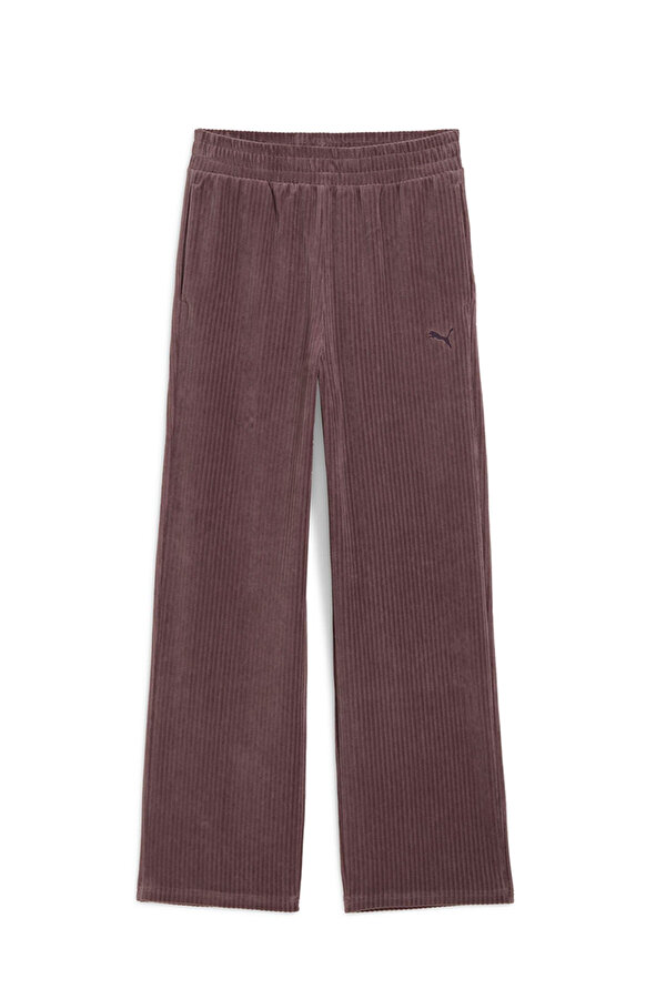 Puma ESS ELEVATED Velour Rib S Kahverengi Kadın Eşofman Altı