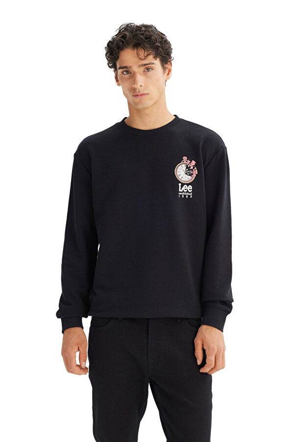 Lee Grafik Logo Erkek Baskılı Siyah Erkek Bot