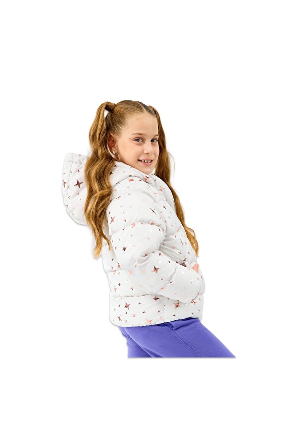Skechers Sk2520052 G Puffer Jacket Beyaz Kız Çocuk Mont