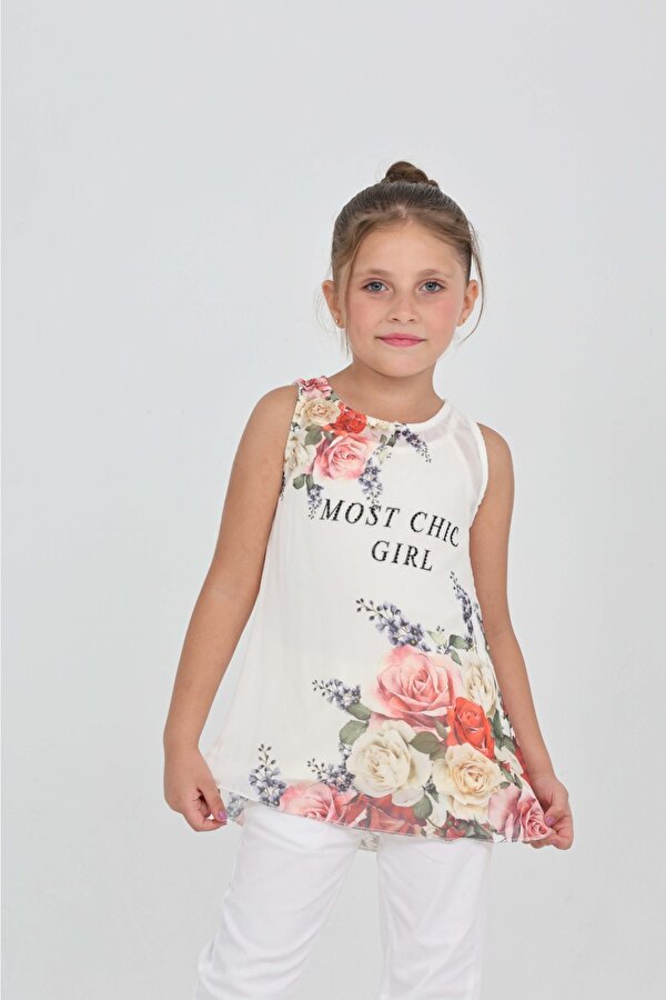 Toontoy Kids Toontoy Kız Çocuk Atlet Most Chic Girl Baskılı