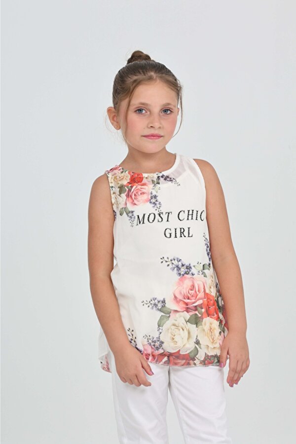 Toontoy Kids Toontoy Kız Çocuk Atlet Most Chic Girl Baskılı