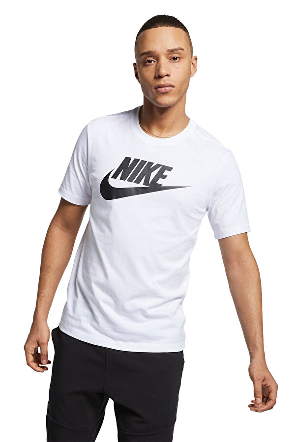 Nike M NSW TEE ICON FUTURA Beyaz Erkek Kısa Kol T-Shirt