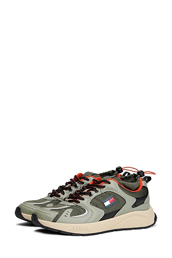 TJM RUNNER MIX MATERIAL Haki Erkek Sneaker - Görsel 3