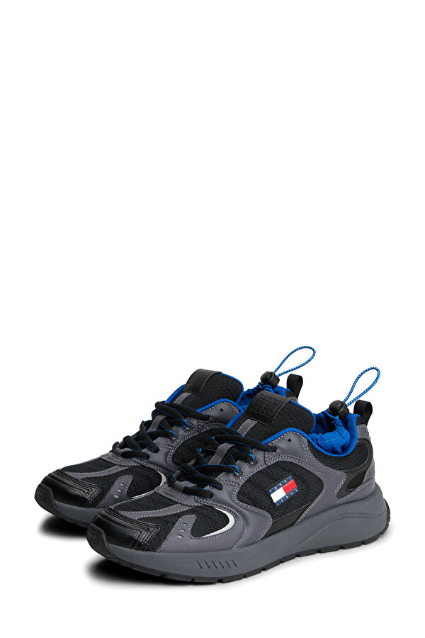 TJM RUNNER MIX MATERIAL Siyah Erkek Sneaker - Görsel 3
