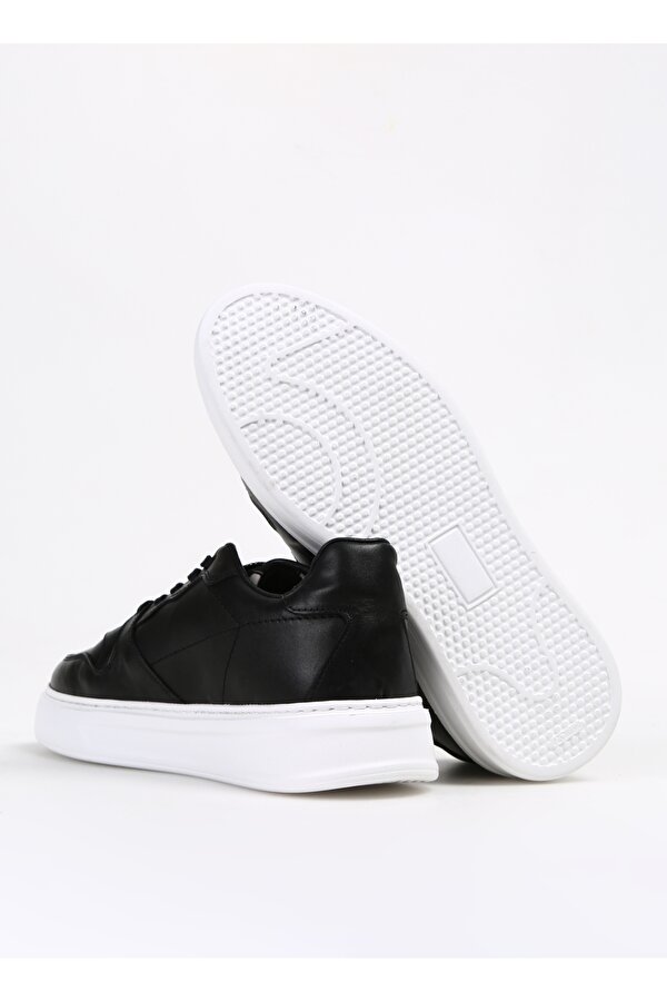 Fabrika Siyah-Beyaz Erkek Deri Sneaker AELI