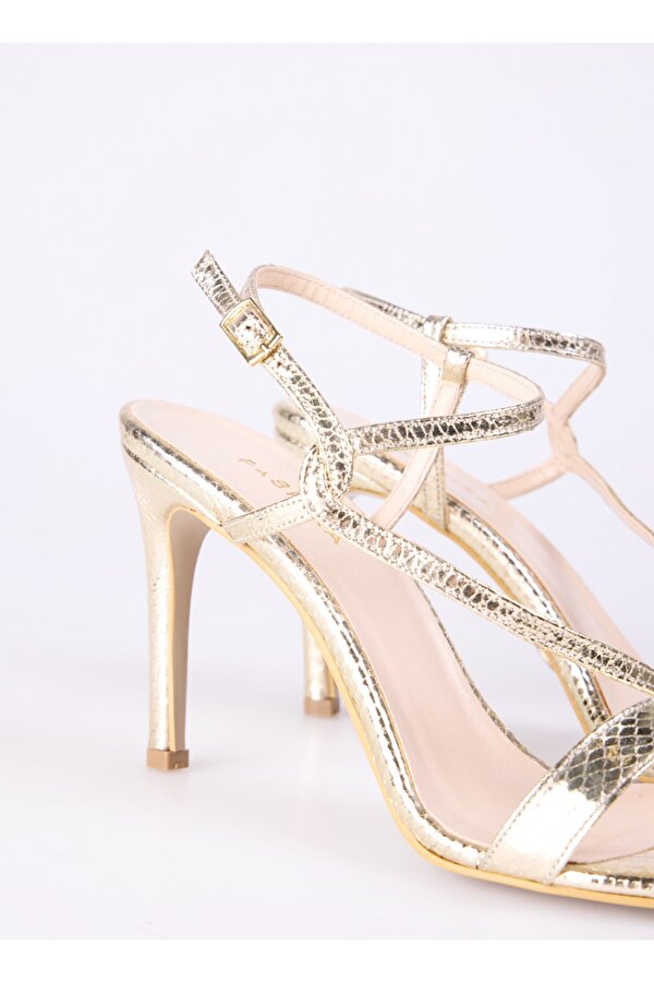 Fabrika Altın Kadın Topuklu Ayakkabı BOBBIE