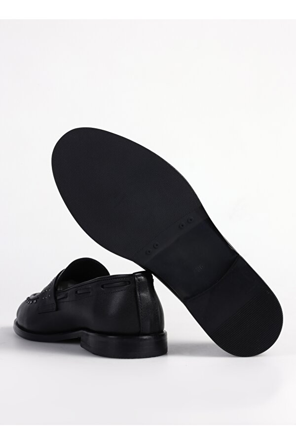 Fabrika Siyah Kadın Deri Loafer D-DOROTA