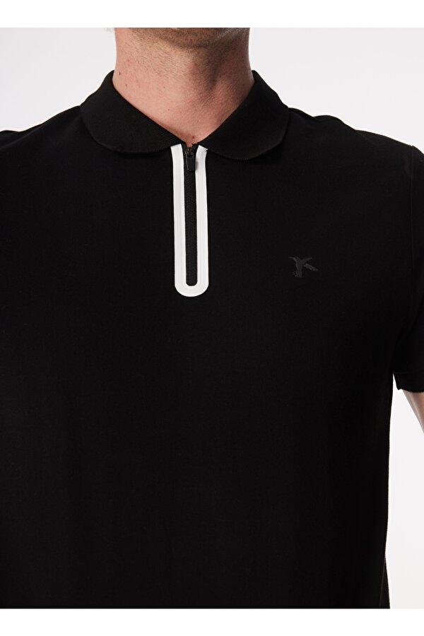 Fabrika Siyah Erkek Basic Polo T-Shirt F4SM-TST 0747