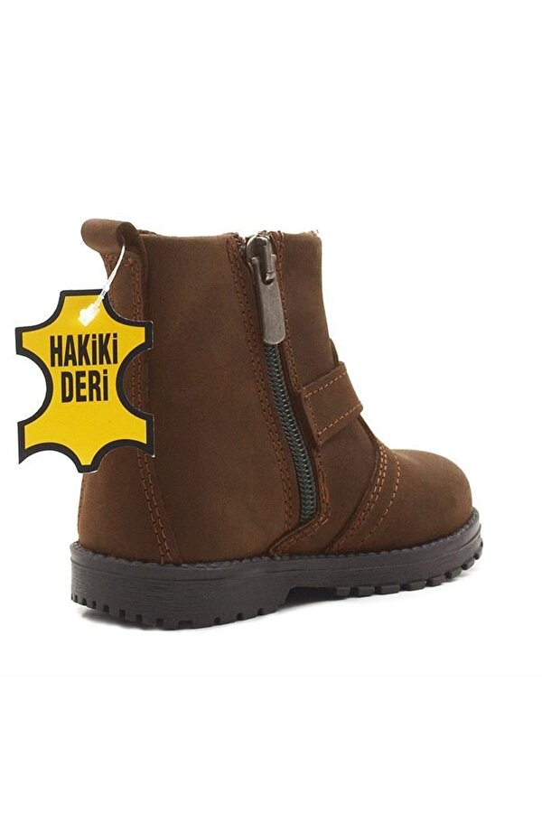 Rakerplus Chiron Hakiki Deri Tarçın Rengi Fermuarlı Bebek Çizme