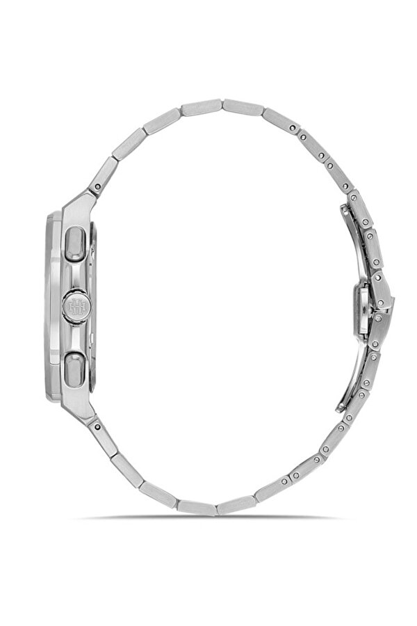 Hislon DT127S-02SS Safir Camlı Çelik Kordon Çelik Kasa 3 ATM Suya Dayanıklı Metalik Renk Erkek Kol Saati