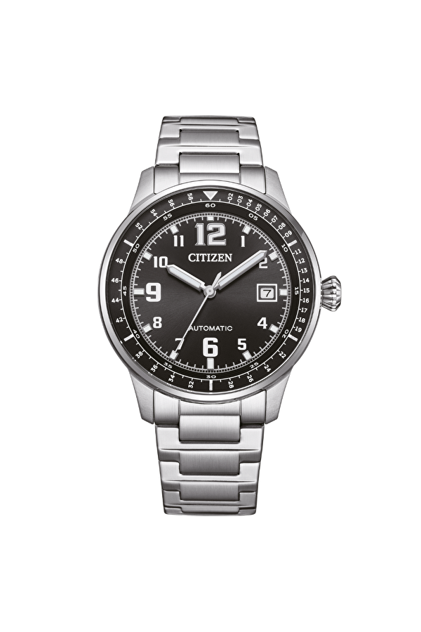 Citizen NJ0190-51E Otomatik Mekanizma Kristal Camlı Çelik Kordon Çelik Kasa 10 ATM Suya Dayanıklı Metalik Renk Erkek Kol Saati