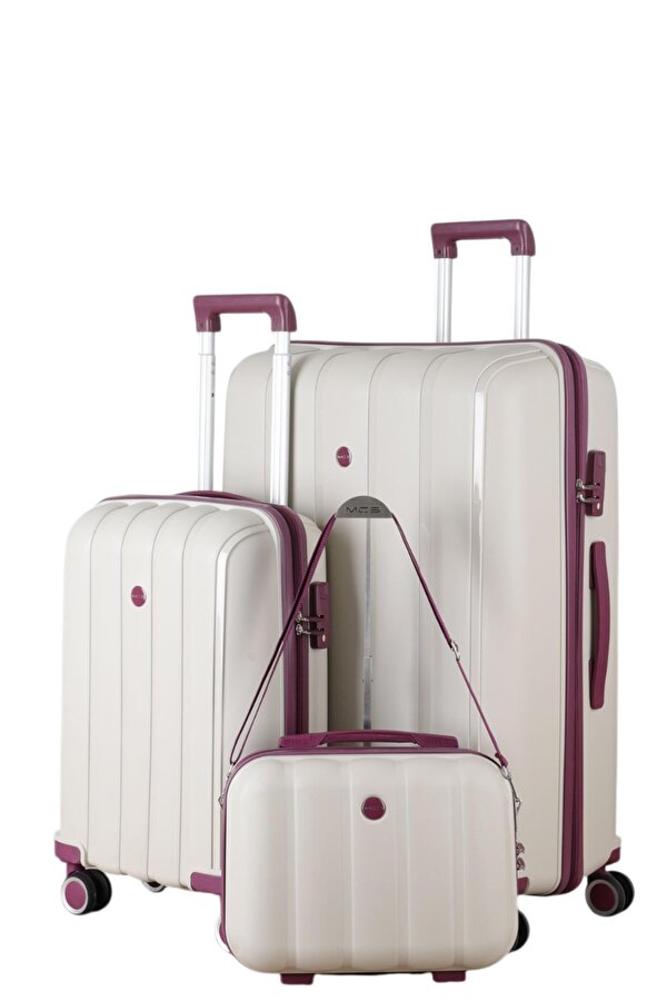 MÇS GROUP Mçs Polipropilen 3'lü Valiz Seti Büyük & Kabin & Makyaj V305