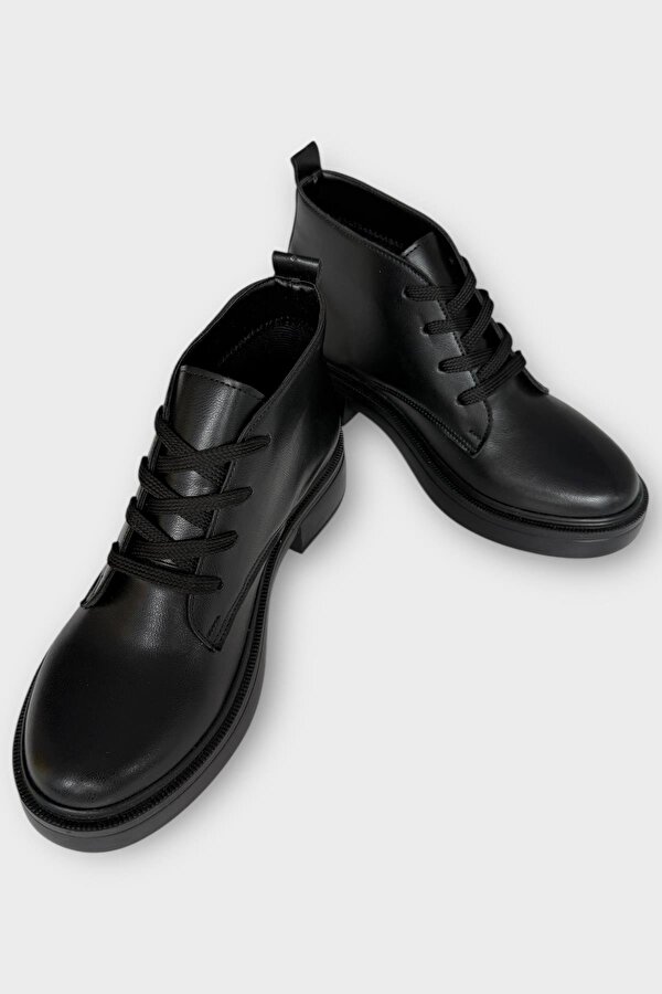 Liger Kauçuk Yüksek Taban Kadın Bot SİYAH