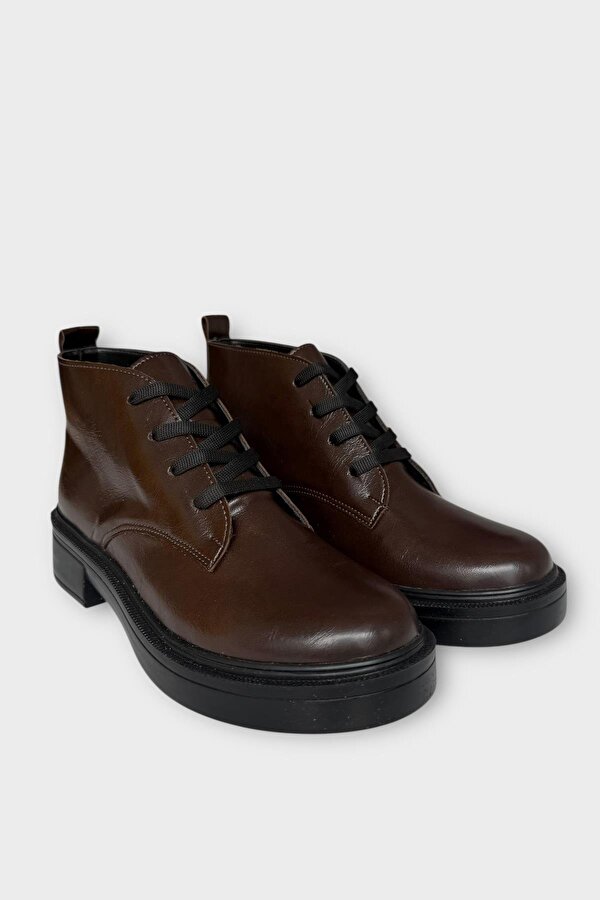 Liger Kauçuk Yüksek Taban Kadın Bot KAHVERENGİ