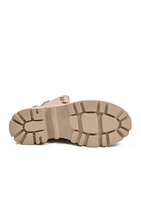 A Spor Aspor Bej Bağcıklı Fermuarlı Kadın Worker Bot