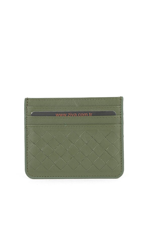 Unisex Hakiki Deri Kartlık 1539852Z06 Yeşil