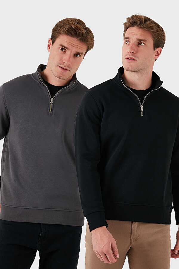 Erkek Sweat 59052592S2 ANTRASİT-SİYAH