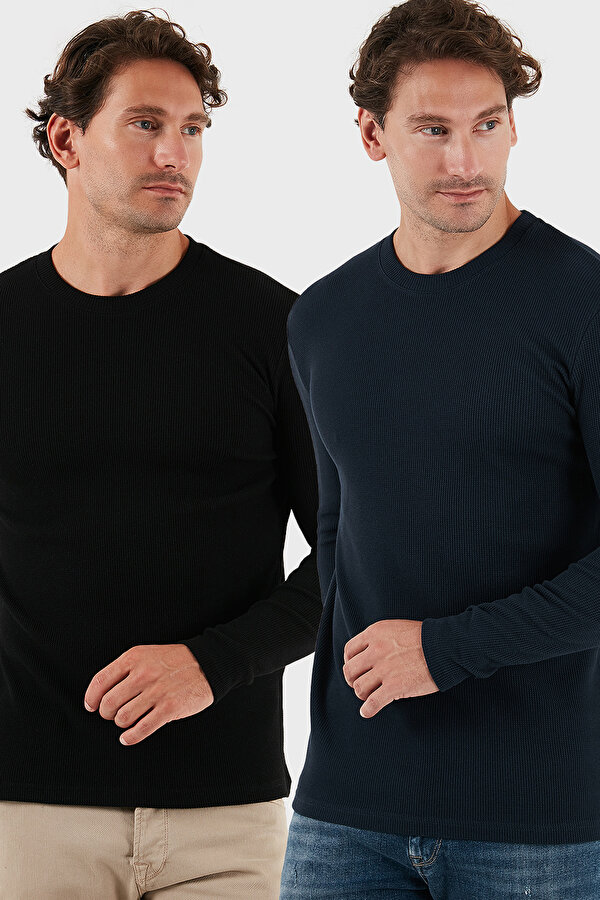 Buratti Erkek Sweat 5905073S2 LACİVERT-SİYAH