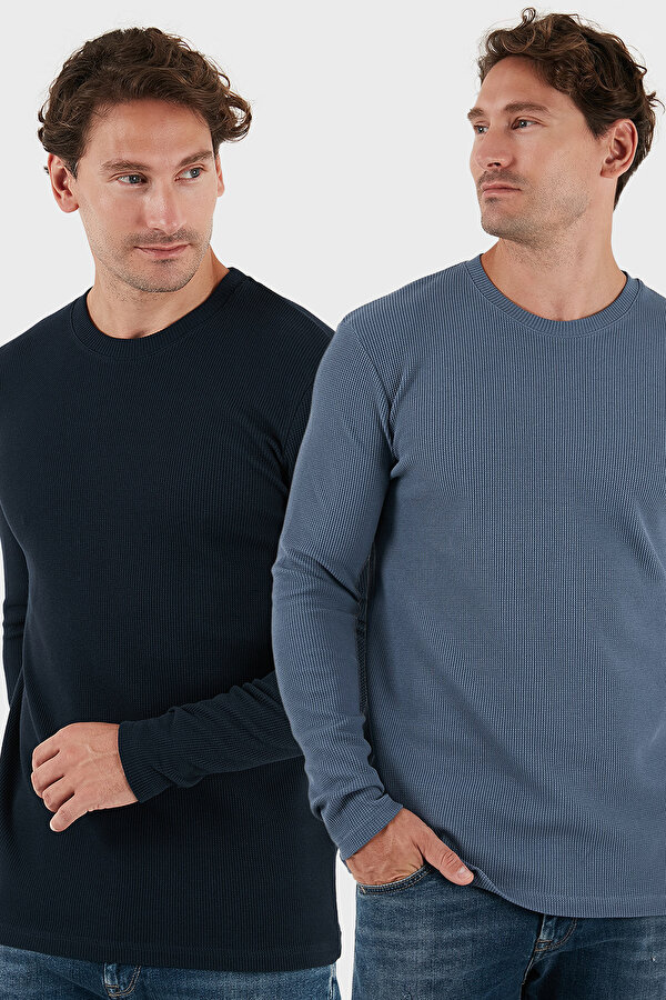 Buratti Erkek Sweat 5905073S2 KOYU GRİ-LACİVERT