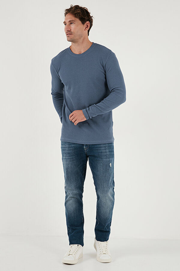 Buratti Erkek Sweat 5905073S2 KOYU GRİ-LACİVERT