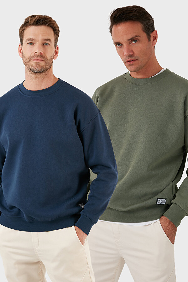Erkek Sweat 5905255S2 İNDİGO-HAKİ