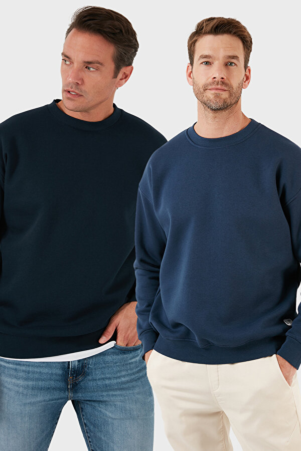 Erkek Sweat 5905255S2 Koyu Lacivert-İndigo