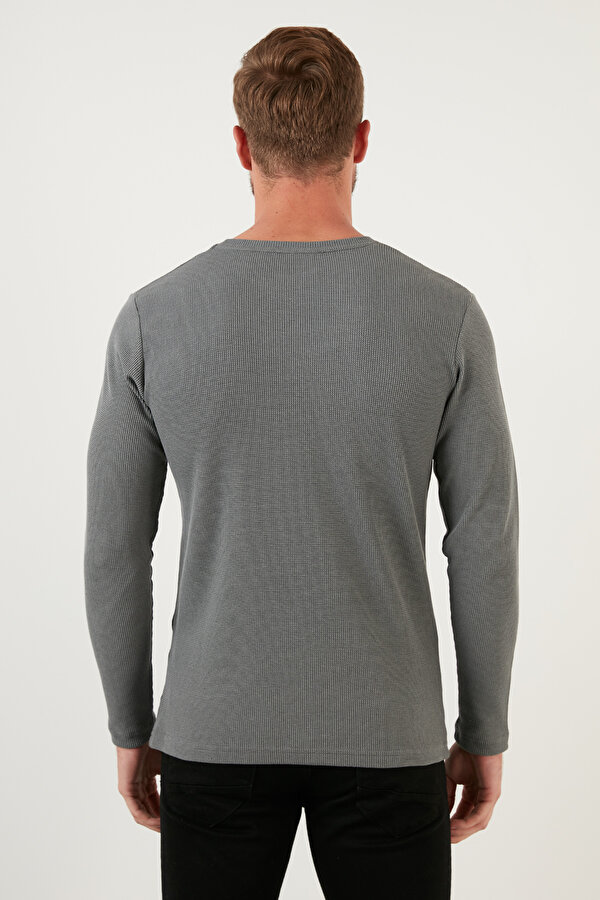 Buratti Erkek Sweat 5905073S3 Açık Haki-Koyu Gri-Lacivert