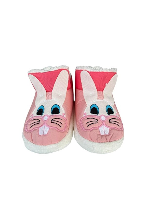 Liger Çocuk Figürlü Panduf Ev Pandufu Ev Ayakkabısı Ev Botu Kreş Okul Ayakkabısı  PUDRA - PEMBE