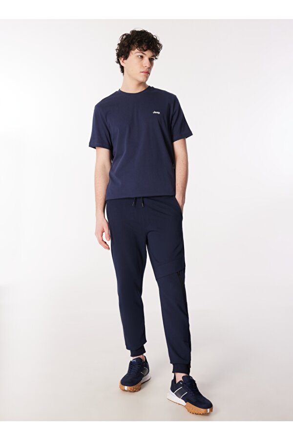Jeep Lastikli Bel Classic Fit Lacivert Erkek Eşofman Altı E-WEEPY