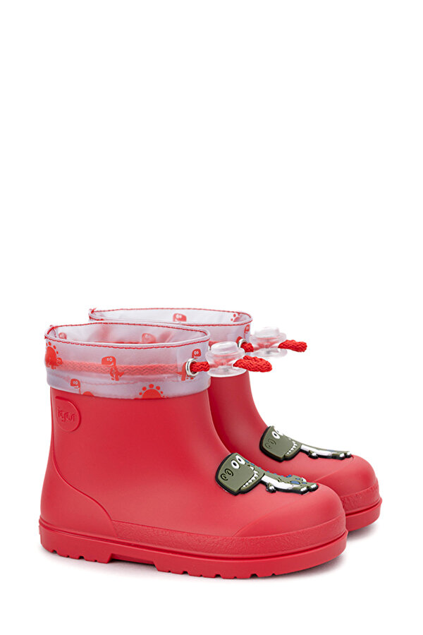 MENDI DINO Kırmızı Erkek Çocuk Yağmur Çizmesi - Görsel 3