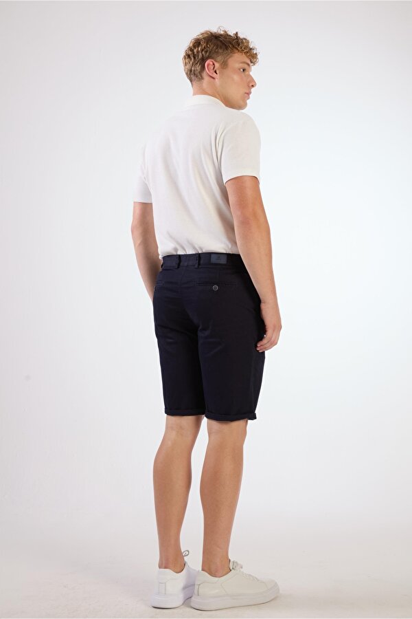 Dufy Lacivert Erkek Regular Fit Düz Casual Short