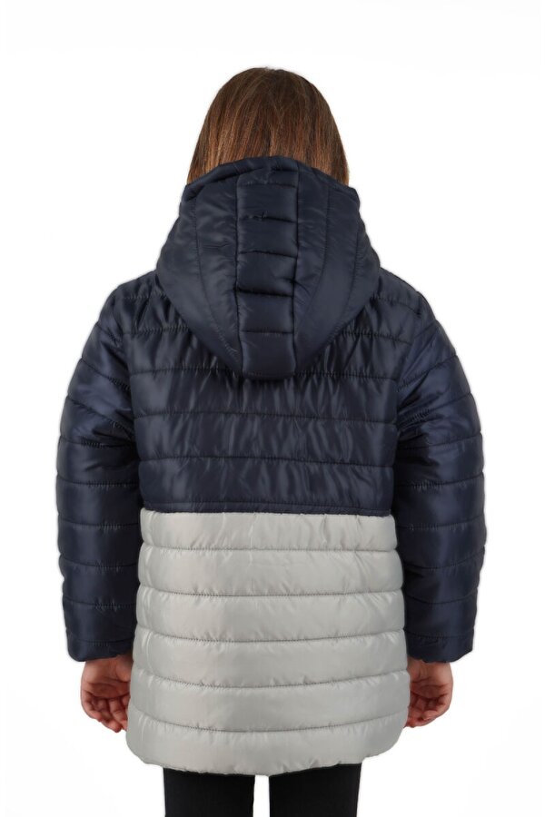 D1fference İçi Kürklü Su ve Rüzgar Geçirmez Kapüşonlu Kız Çocuk Mont