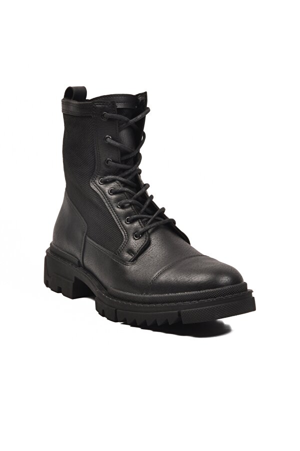 A Spor Aspor Siyah Bağcıklı Fermuarlı Polarlı Erkek Postal Bot