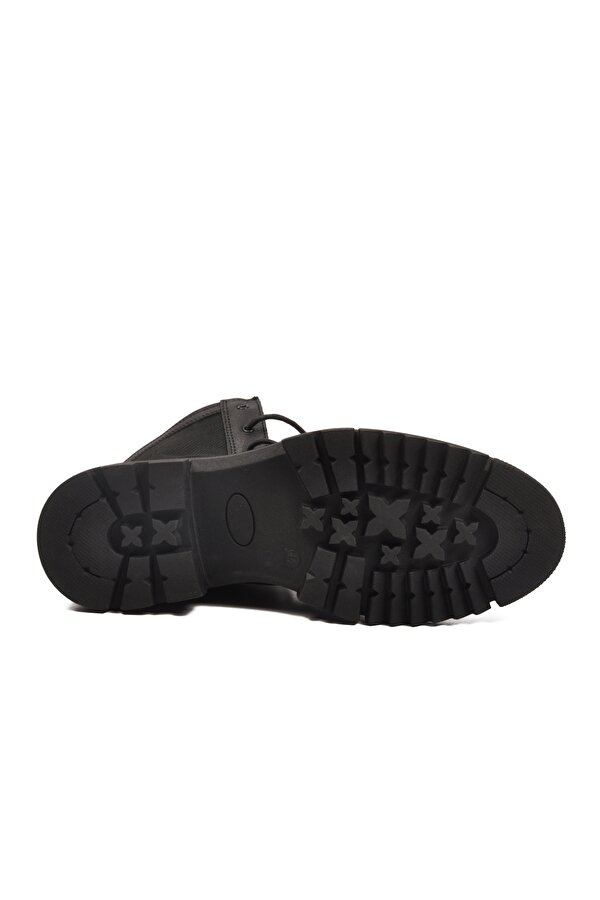 A Spor Aspor Siyah Bağcıklı Fermuarlı Polarlı Erkek Postal Bot