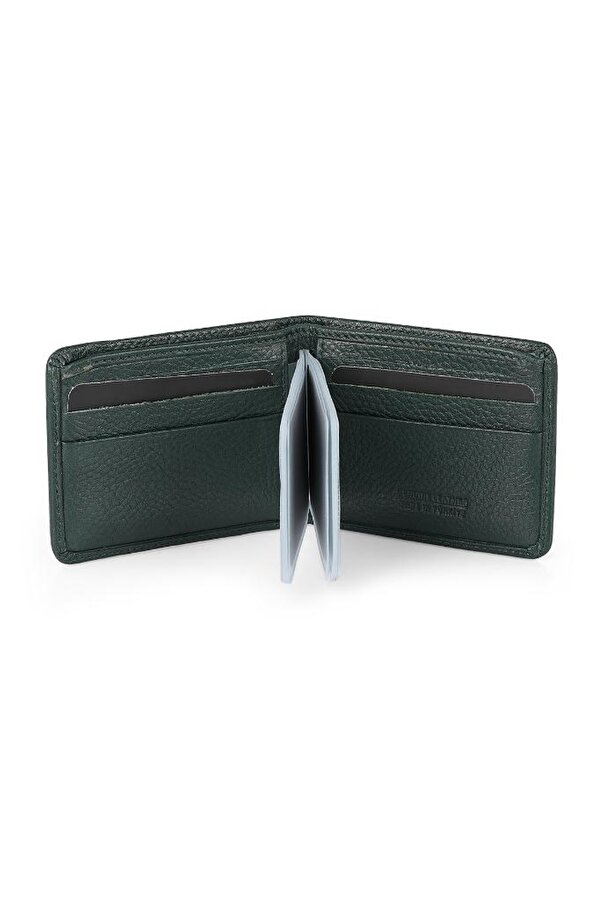 Daniel Klein DKL0794-4 Gerçek Deriden Üretilme Yeşil Erkek Cüzdan&Kartlık