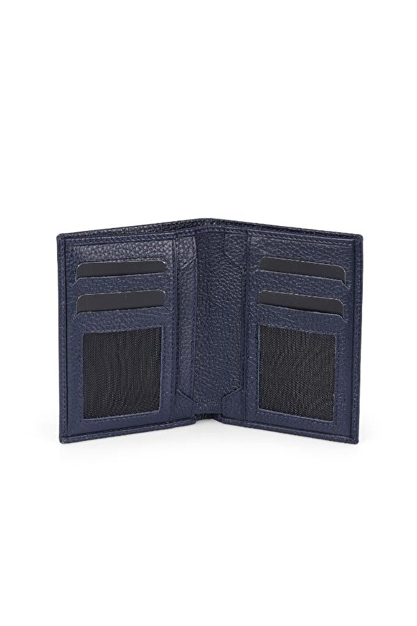 Daniel Klein DKL1344-2 Geniş Hacimli Gerçek Deriden Üretilme Lacivert Erkek Cüzdan&Kartlık