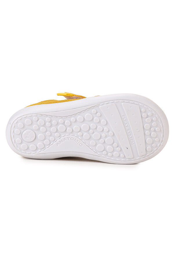 Kiko Kids Winnie İlk Adım Cırtlı Kız Bebek Günlük Bot Ayakkabı Sarı