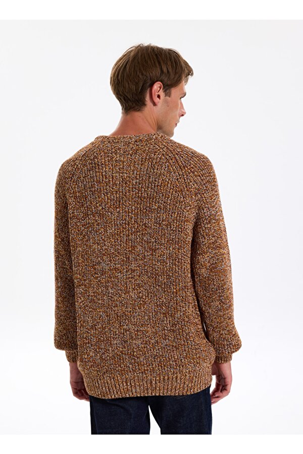 Jeep Bisiklet Yaka Relaxed Düz Kiremit Erkek Kazak J4WM-KZK4450