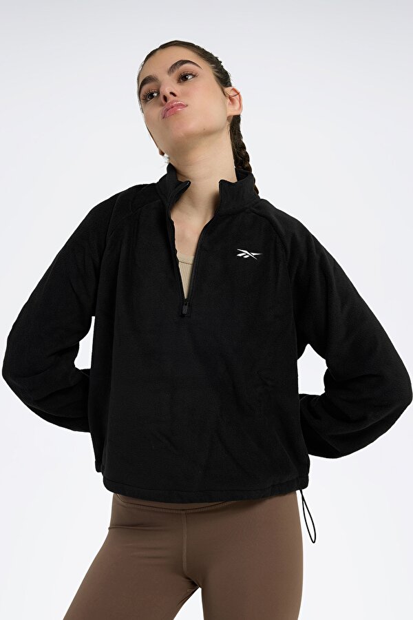 Reebok MYLA CROP 1/4 ZIP Siyah Kadın Ceket