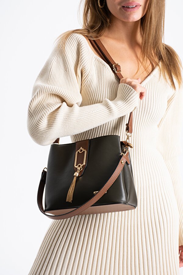 Sanmoris Sn 1438 Kadın Omuz Çantası El Çantası Kol Çantası Günlük YEŞİL TABA