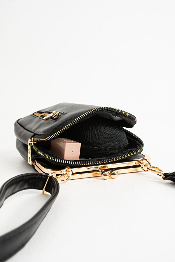 Sanmoris SN 1433 BURSLU KADIN OMUZ ÇANTASI KLİPSLİ EL ÇANTASI ÇAPRAZ ÇANTA KUM